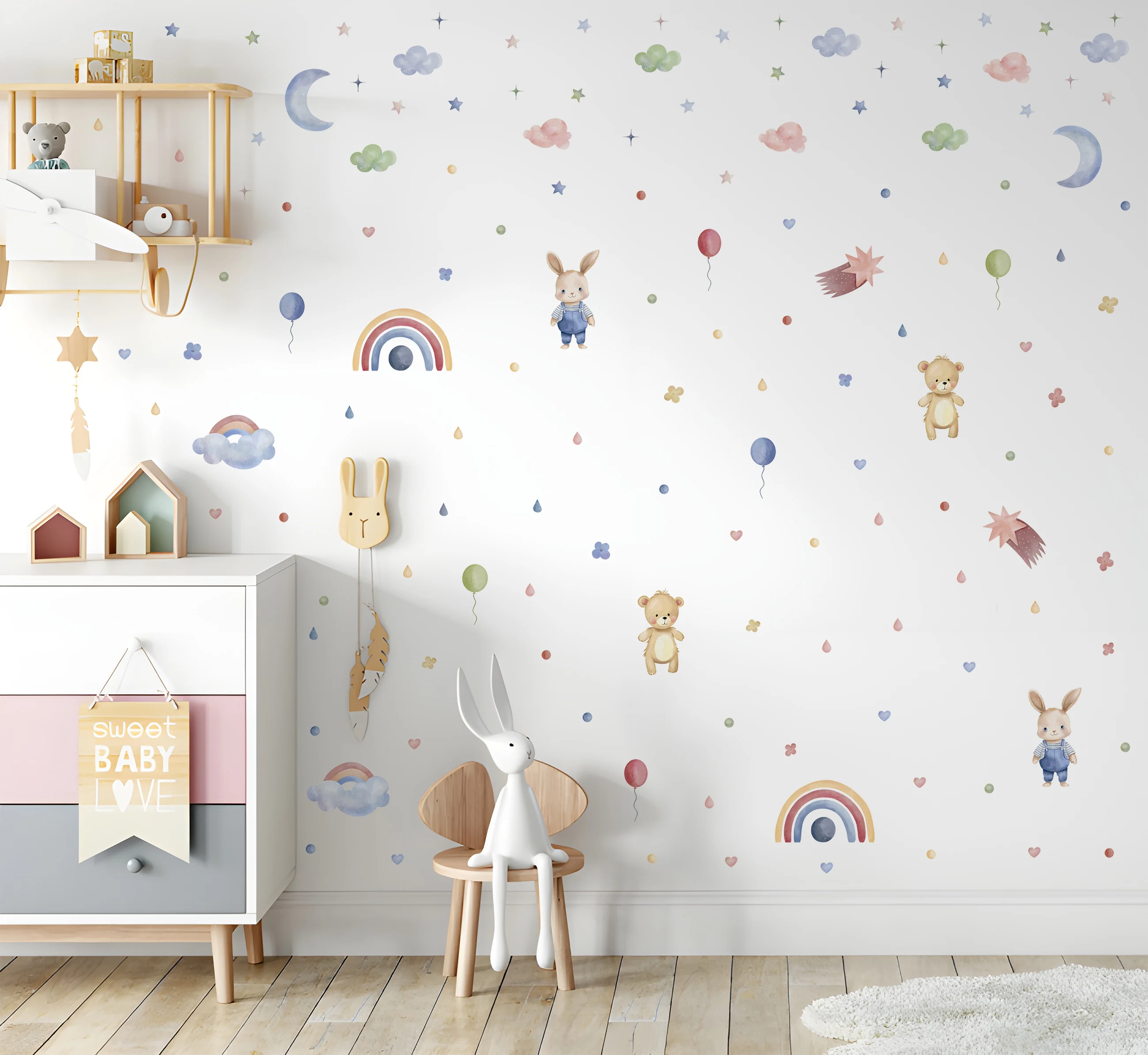 Habitación decorada con el set Mini Mundo