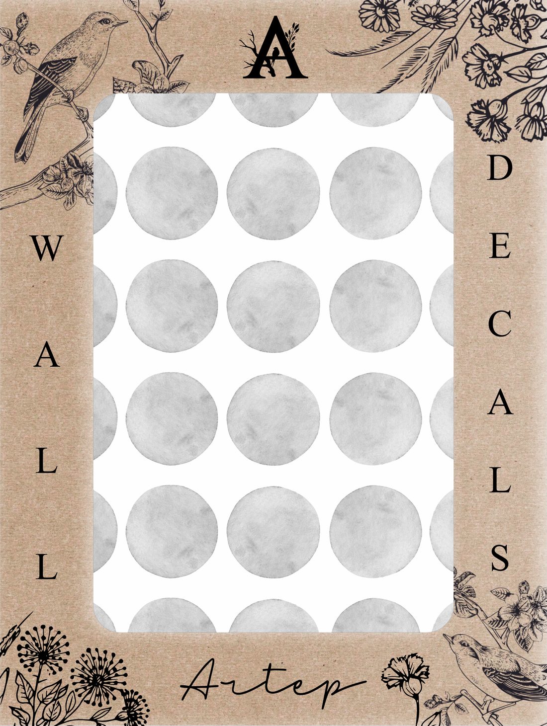 Empaque del set Dots Grises Acuarela
