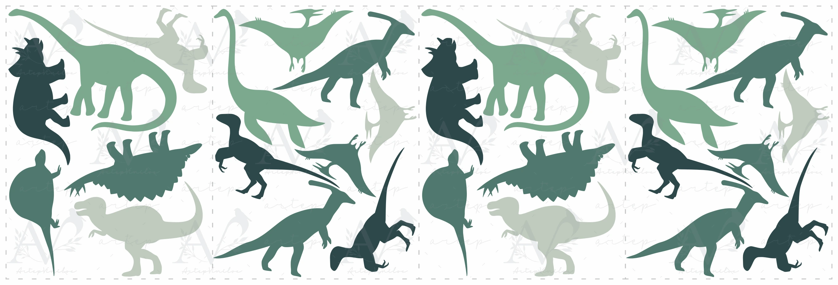 Contenido del set Dino Green