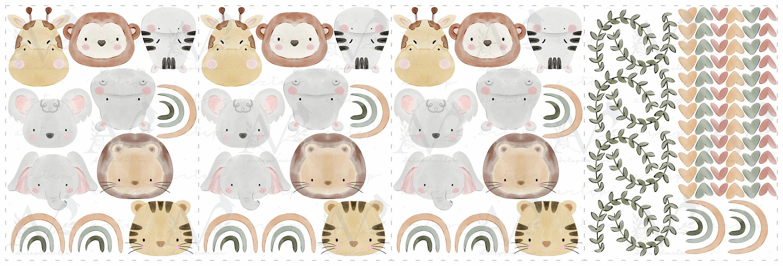 Contenido del set Mini Safari