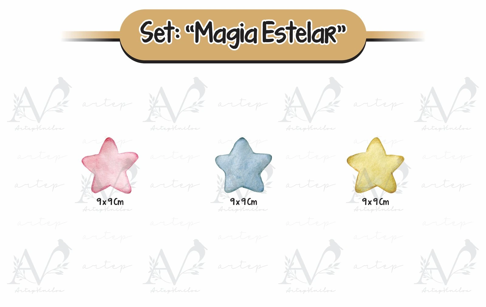 Tamaño de los elementos del set Magia Estelar