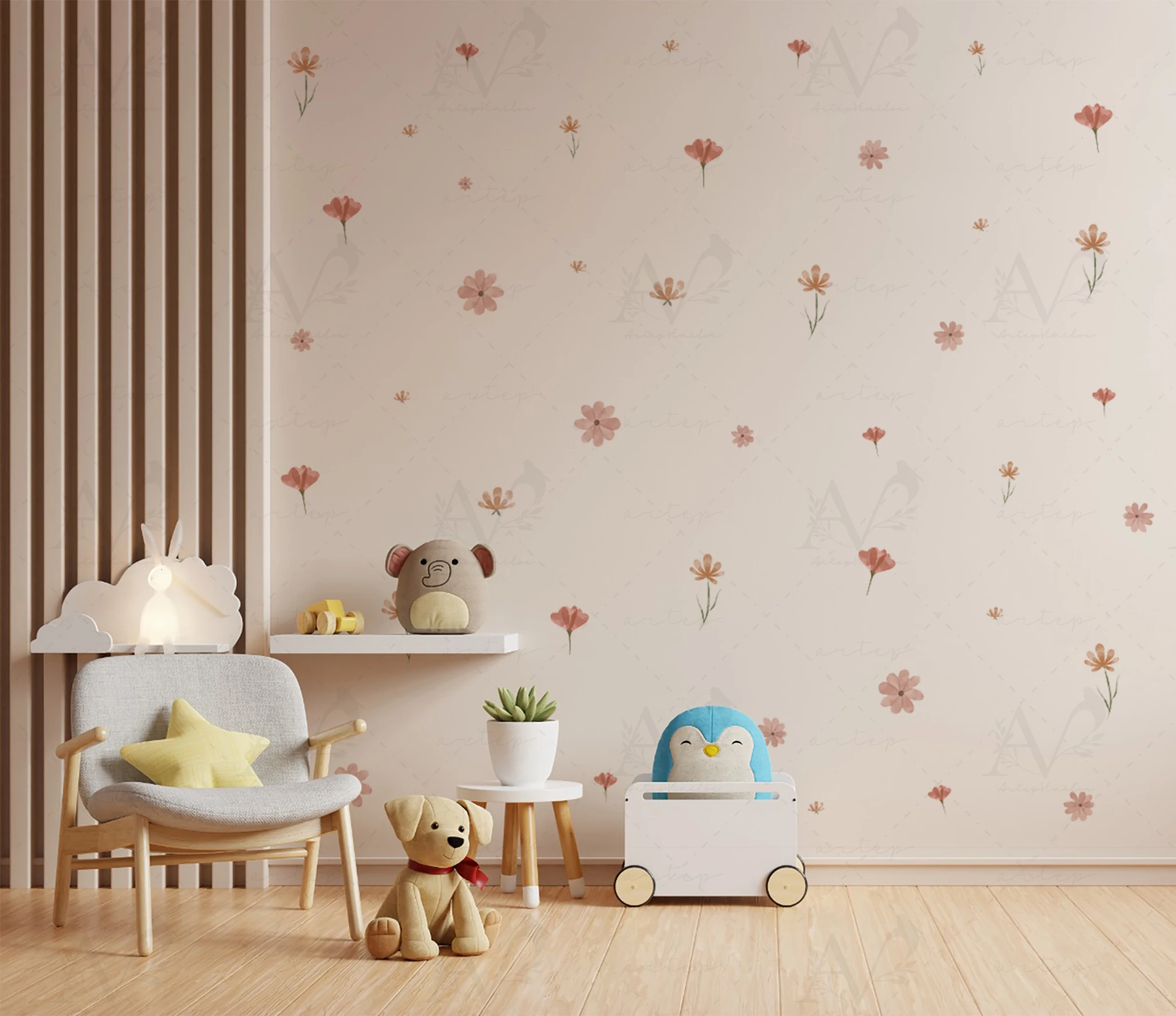 Habitación decorada con el set Floral Dream