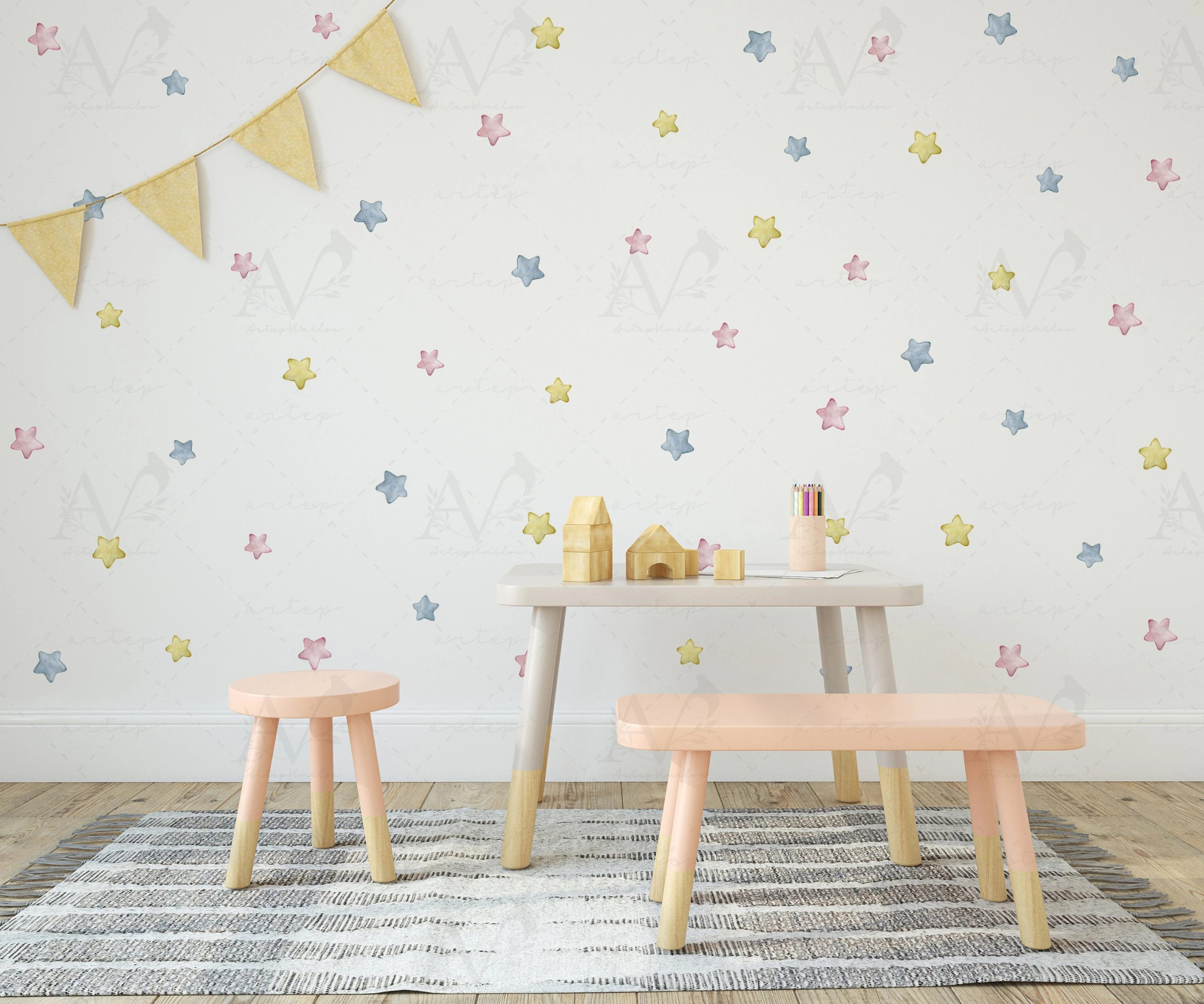 Habitación decorada con el set Magia Estelar