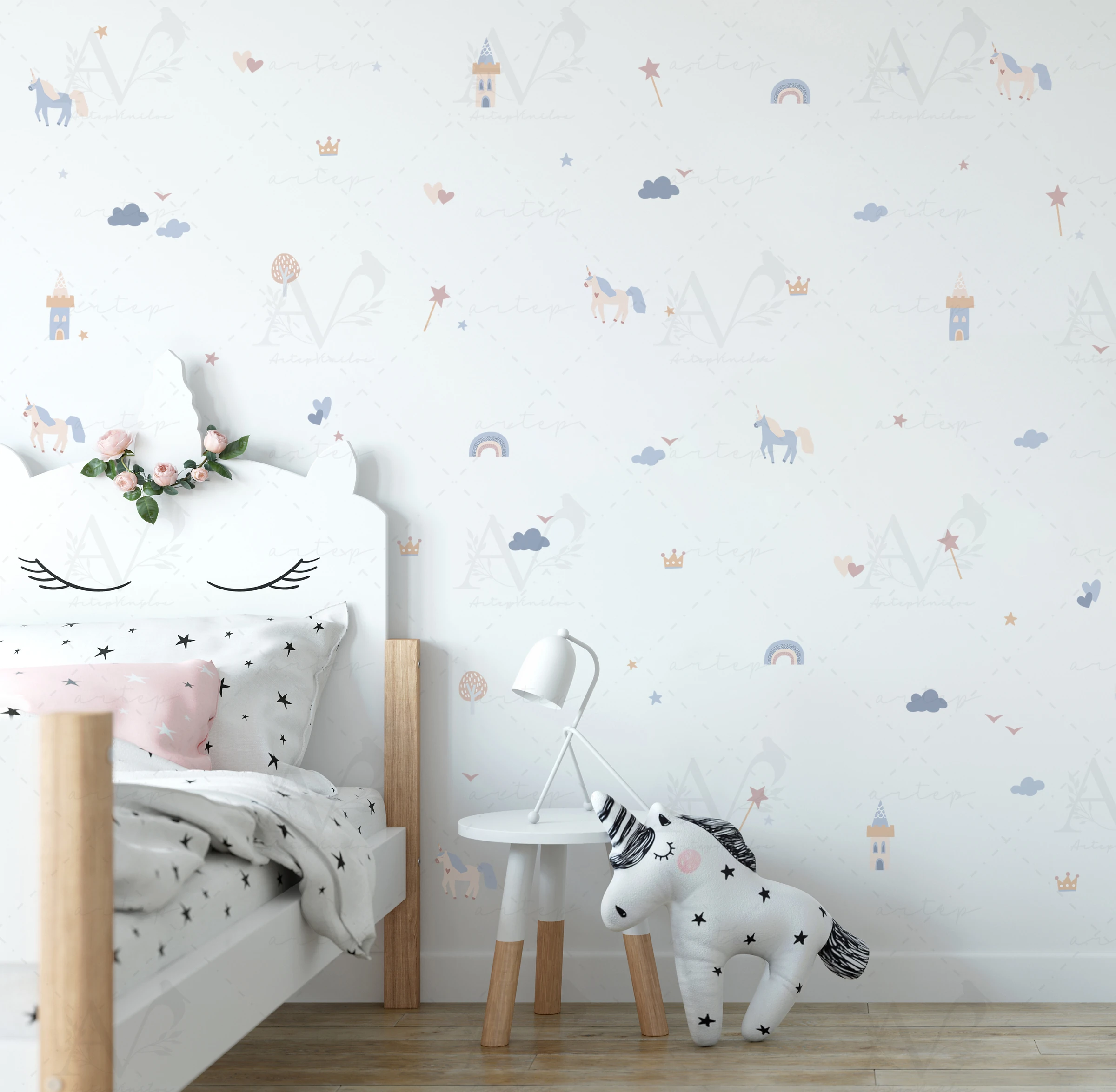 Habitación decorada con el set Reino Mágico
