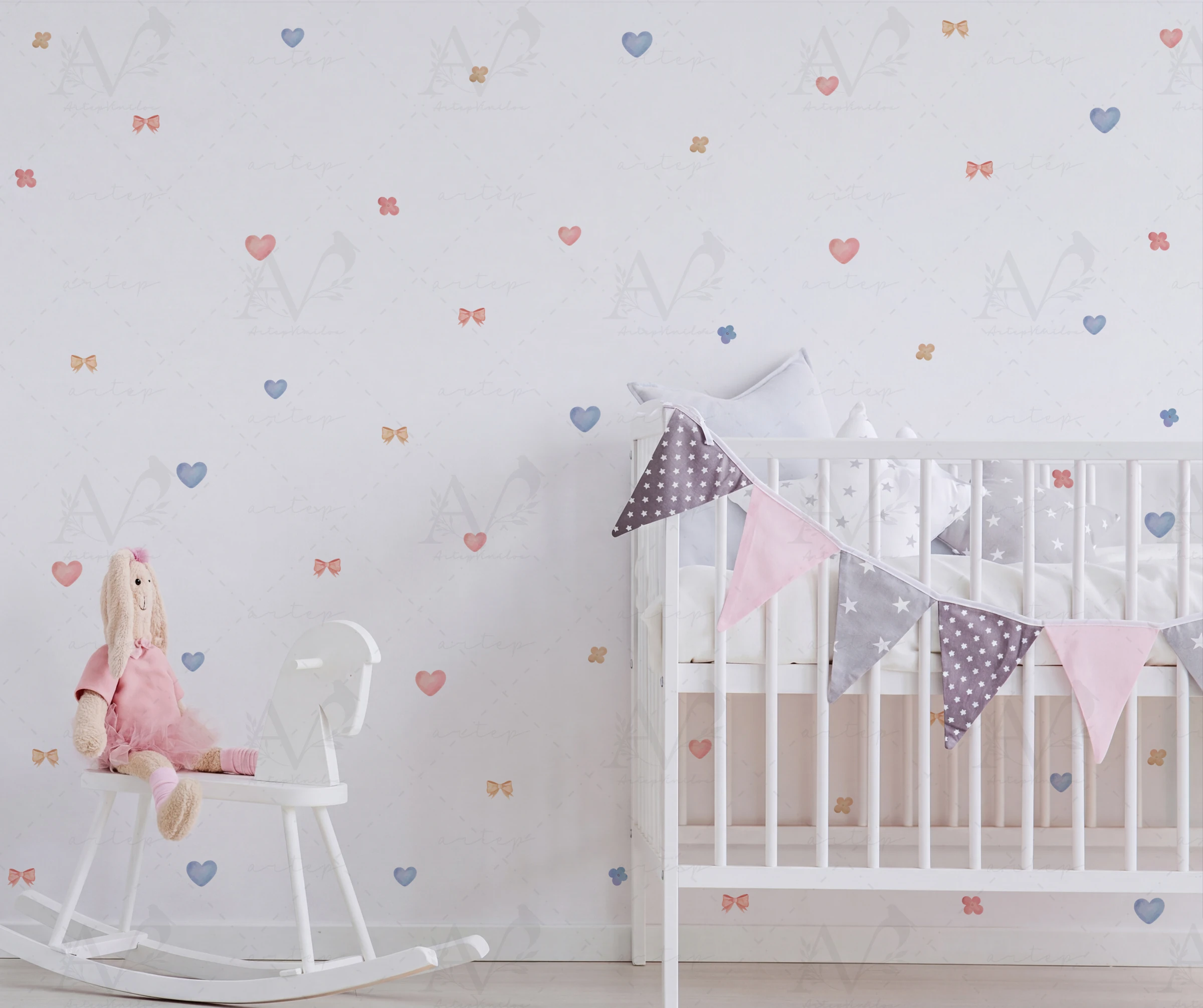 Habitación decorada con el set Suaves Sueños