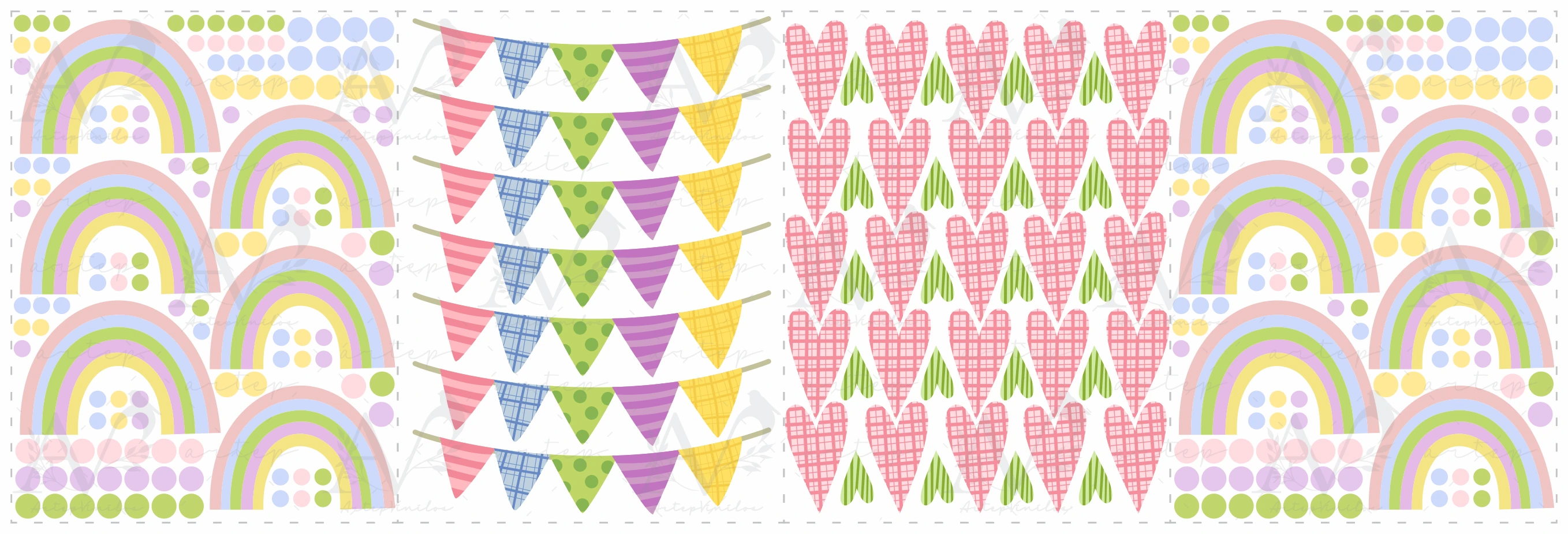 Contenido del set Happy Rainbow