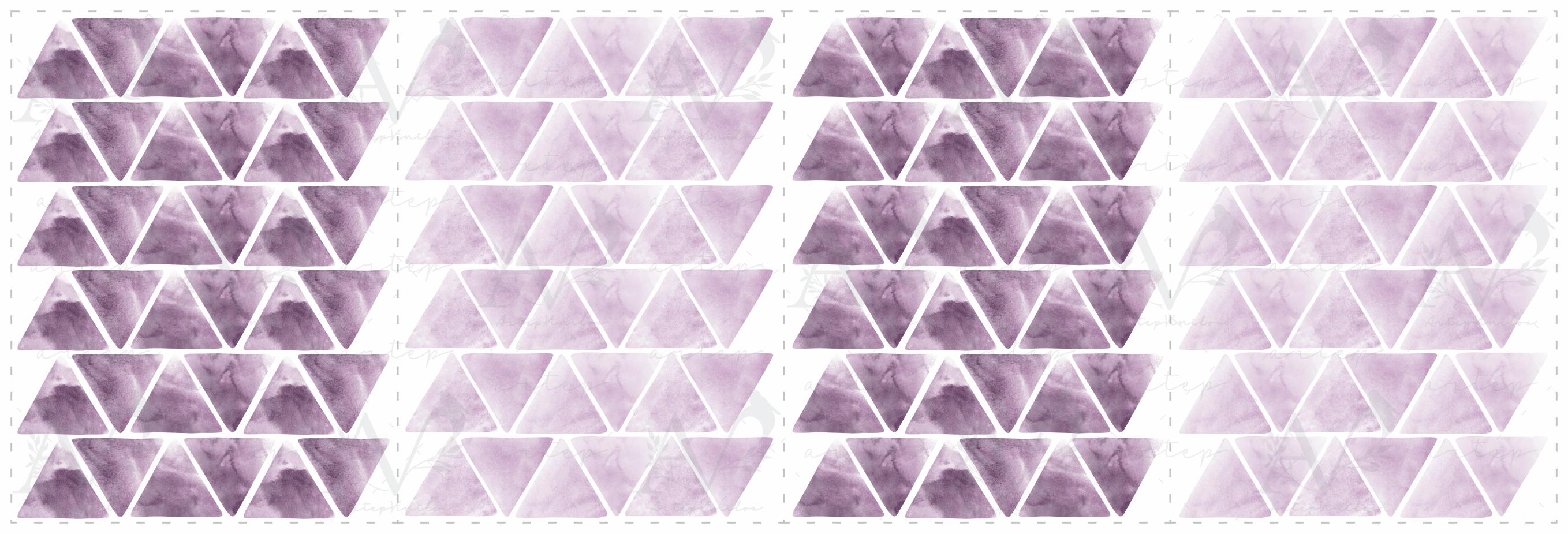 Contenido del set Triángulos Lavanda